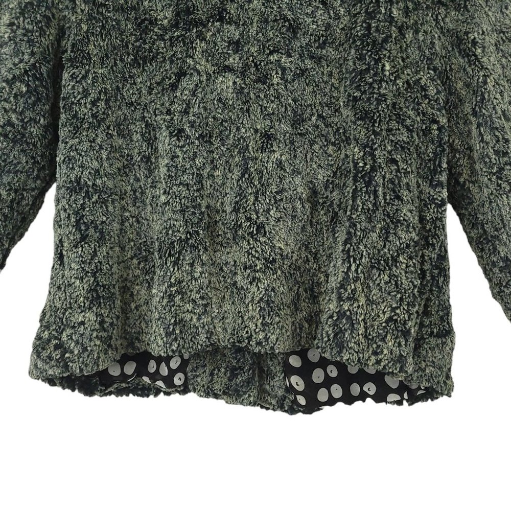 Cabi Chinchilly Faux Fur 3 Button Lined Jacket Womens S Gray Black Long Sleeve - Picture 14 of 16
